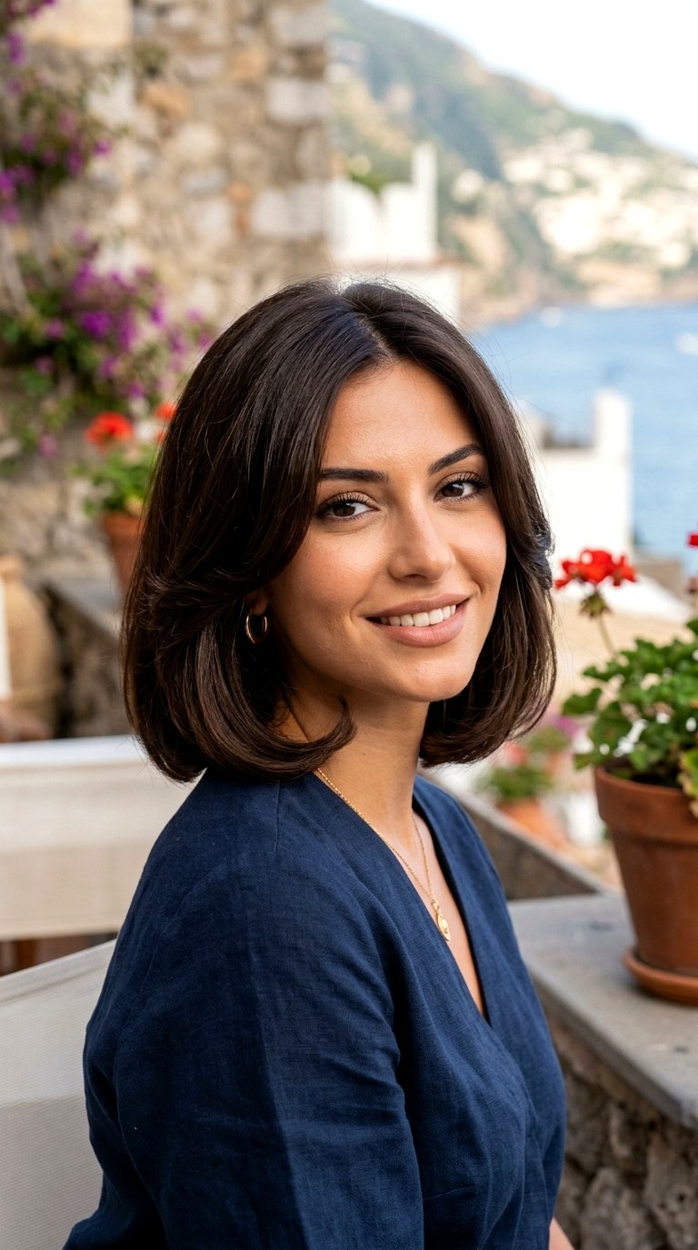 Italian Bob with Invisible Layers - 22 hairstyles for medium length hair