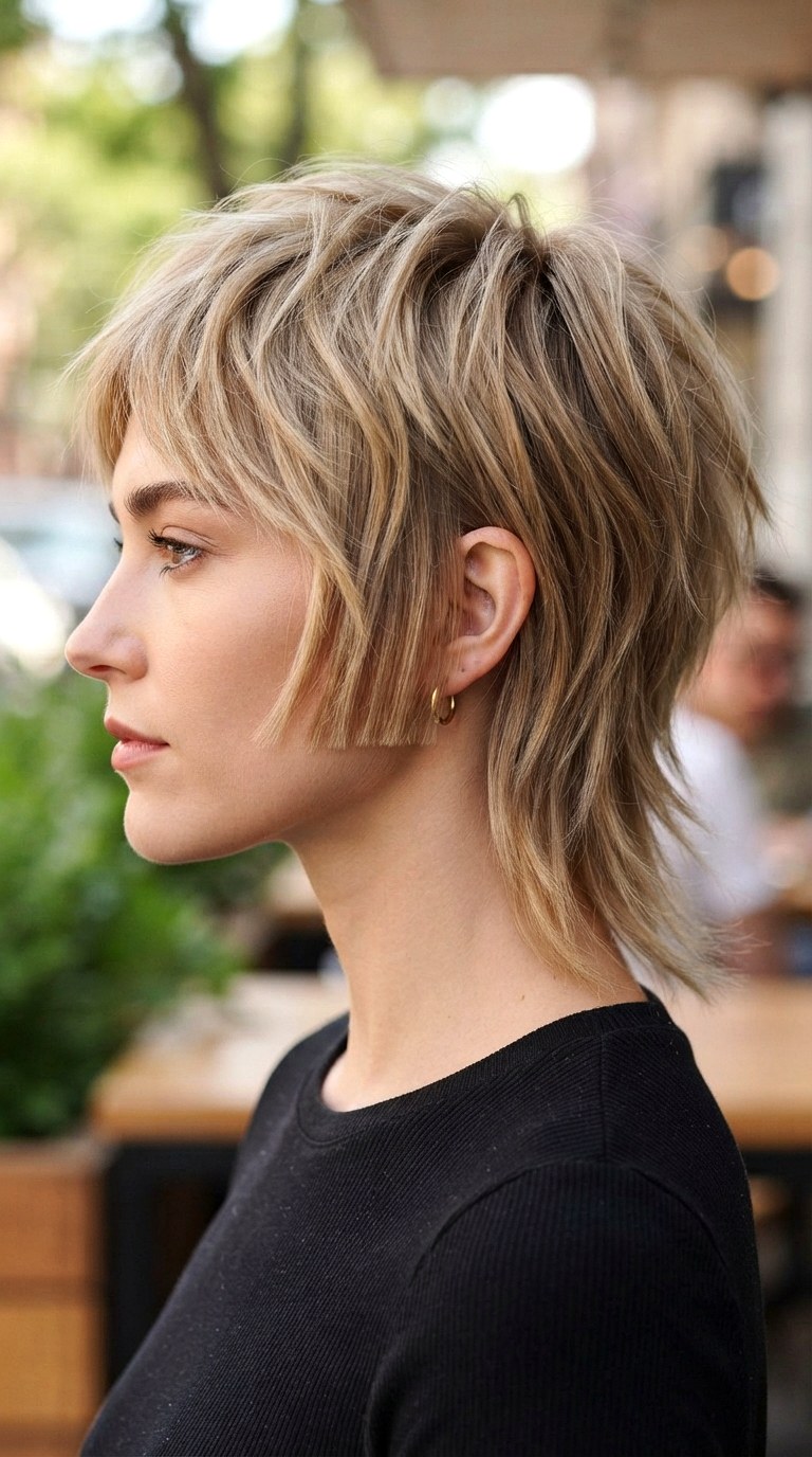 Jawline Slice Chunking - 26 Wolf Cut for Thin Hair