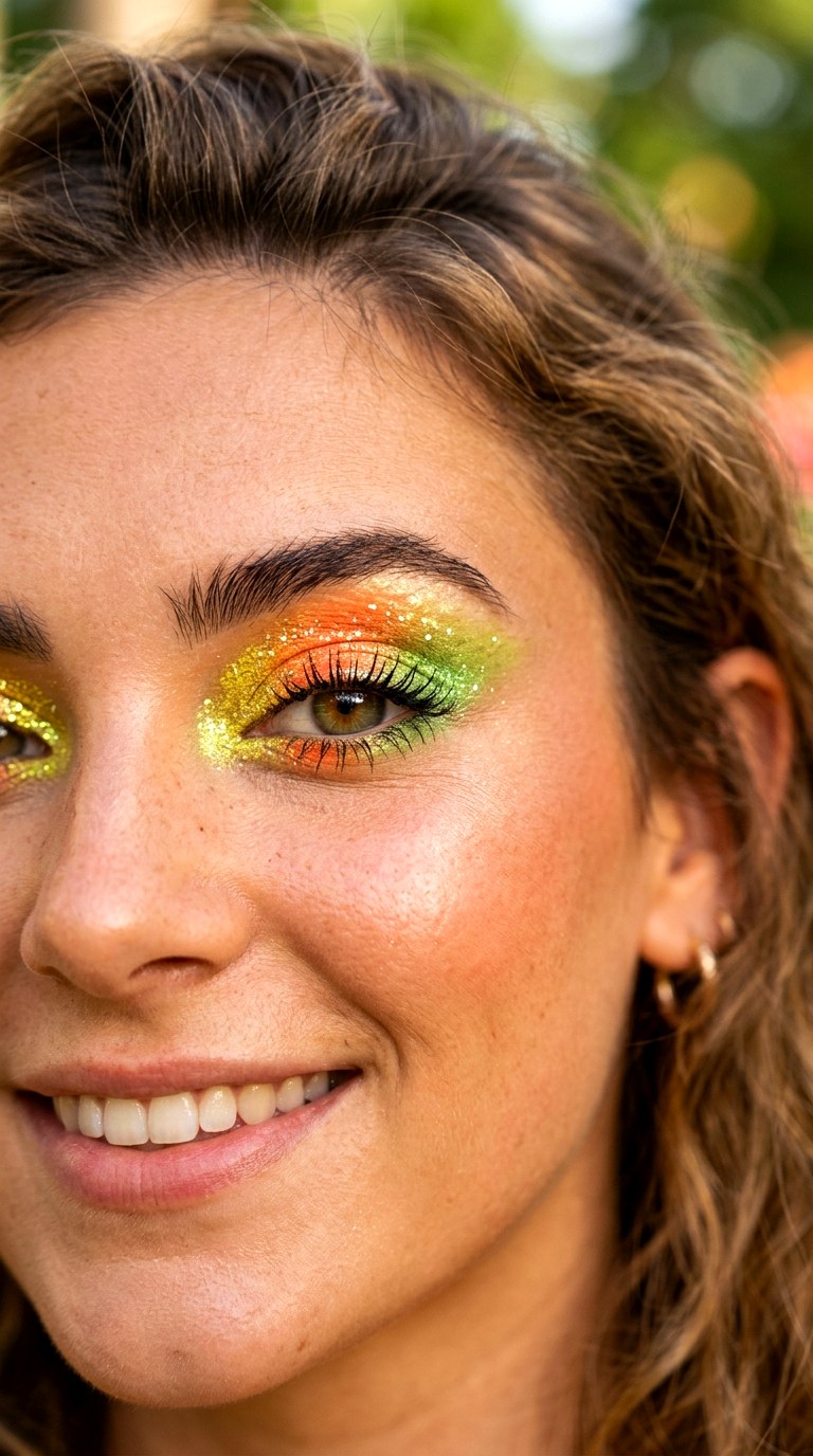 Juicy Citrus Shimmer Eyes - 22 Summer Citrus Pop Eyes Lemon, Orange & Lime Shades