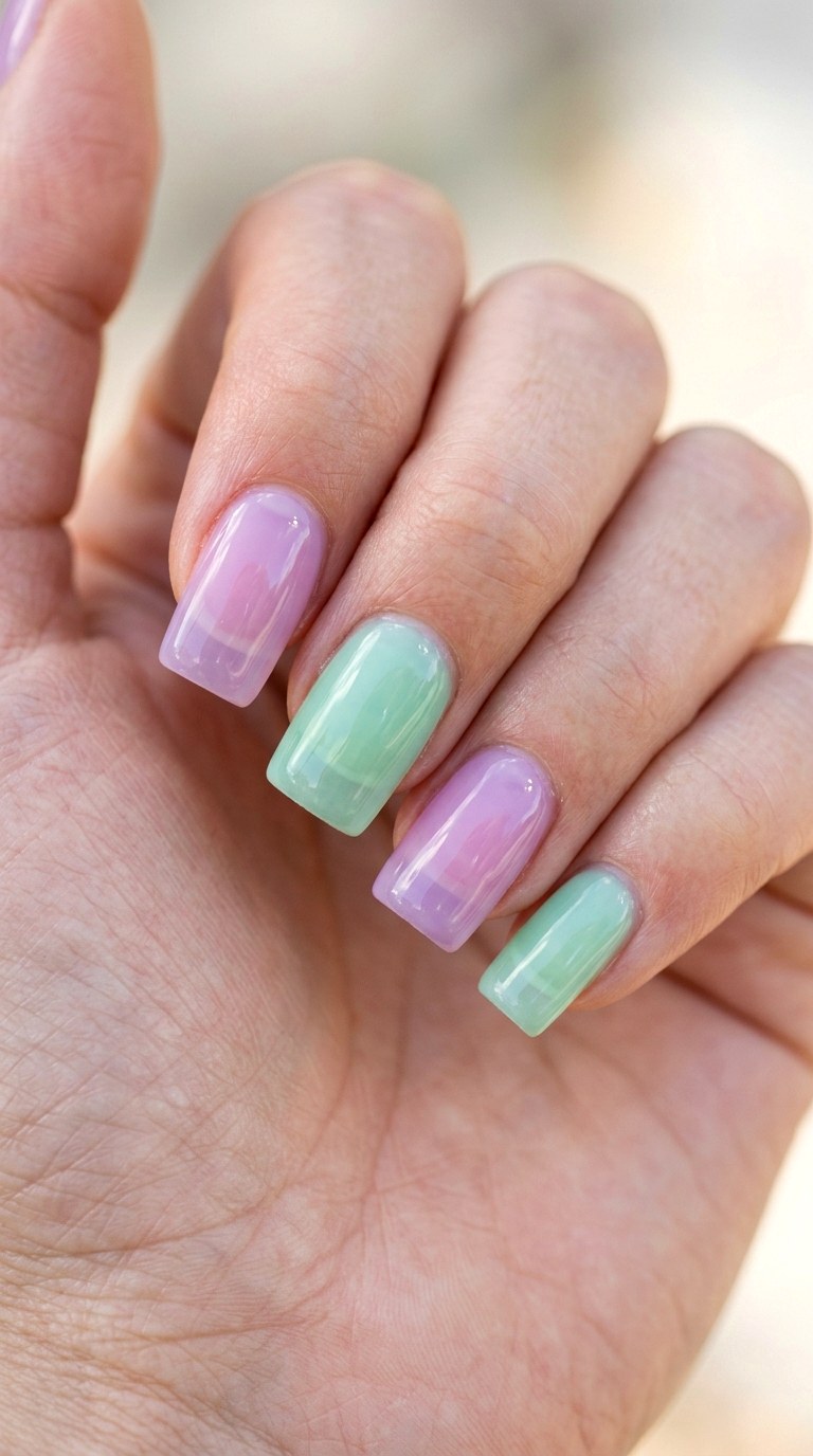Juicy Jelly Pastel Square Nails - 21 Classic Spring Acrylic Nails