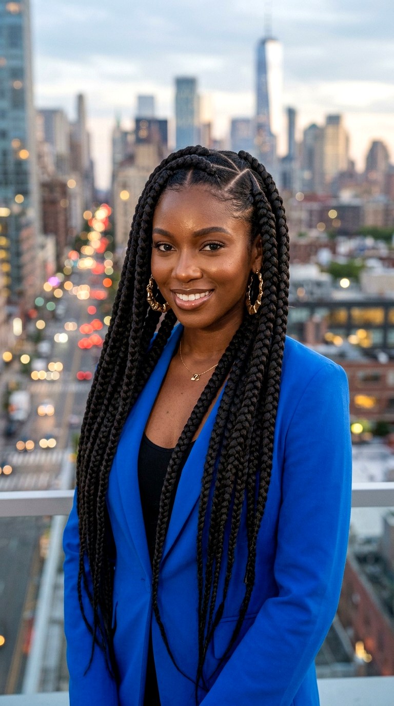Jumbo Triangle Braids - 27 braided hairstyles for black women