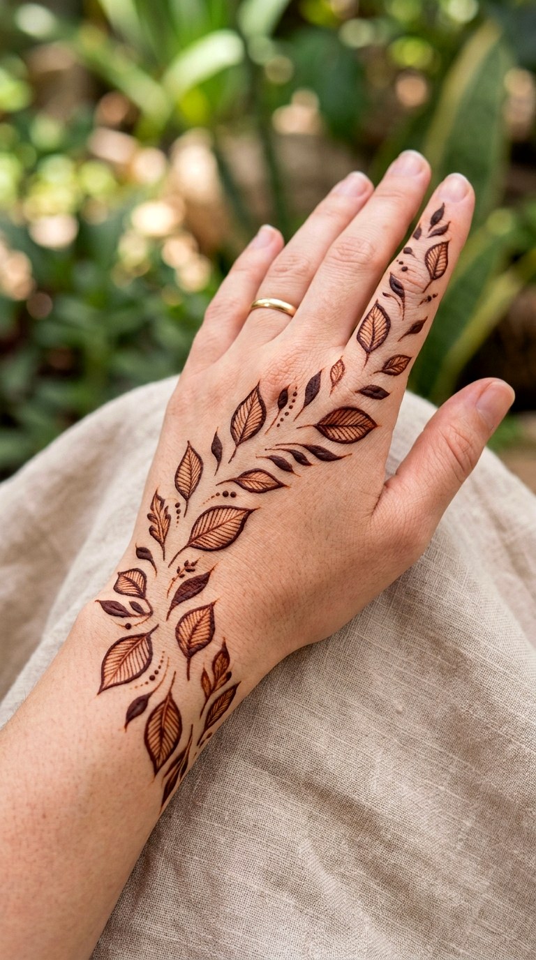 Just Leaves No Flowers - 24 henna designs easy