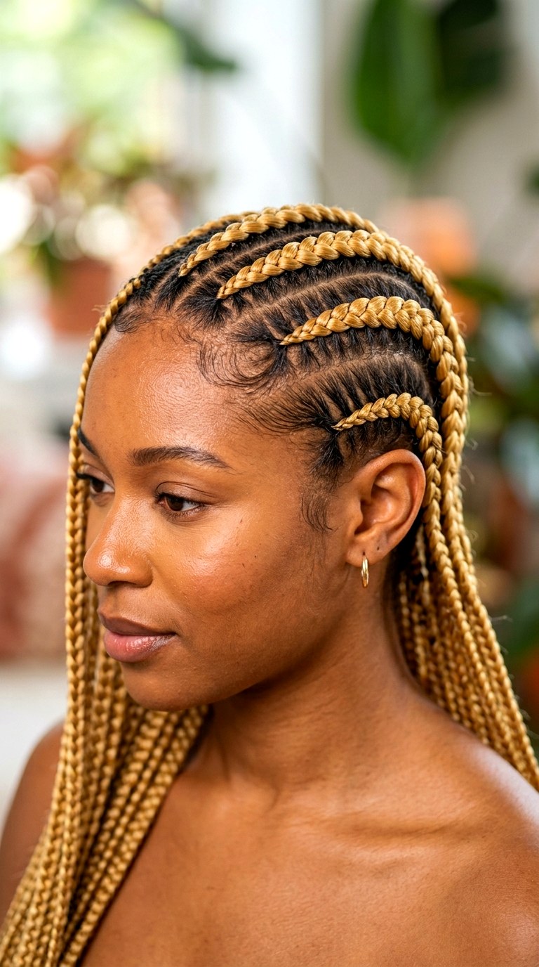 Knotless Blonde Cornrows - 26 cornrow hairstyles for women