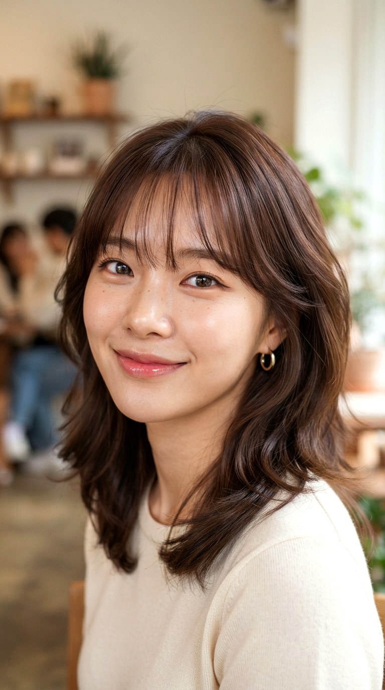 Korean Air Bangs - 30 bangs hairstyles