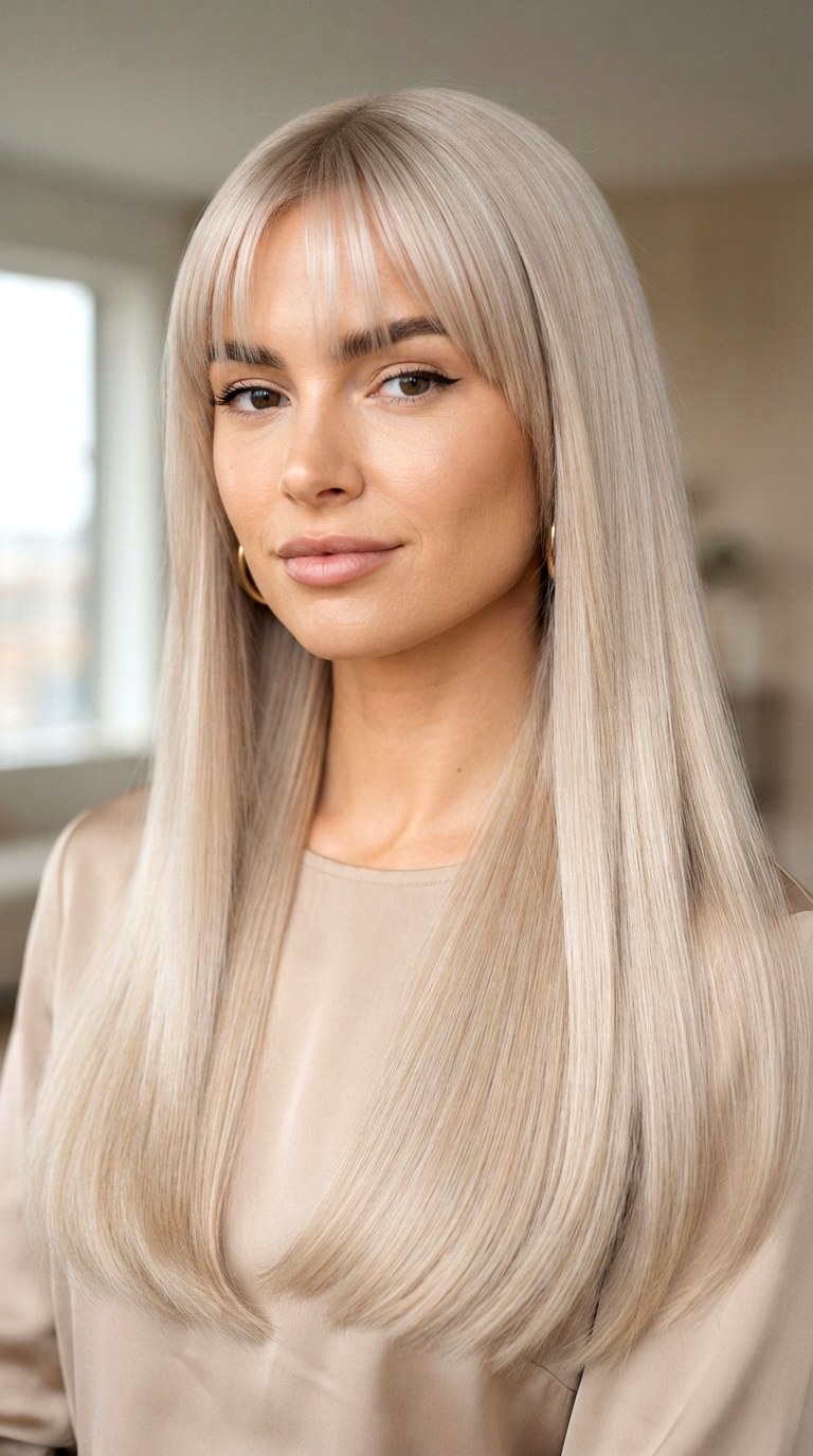Korean Inspired Air Bangs and Soft Layers - 27 long blonde hair with layers and bangs