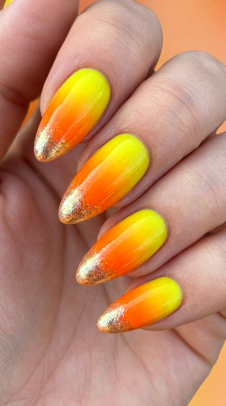 Laser Lemon to Neon Tangerine - 23 Neon Summer Ombre Nails