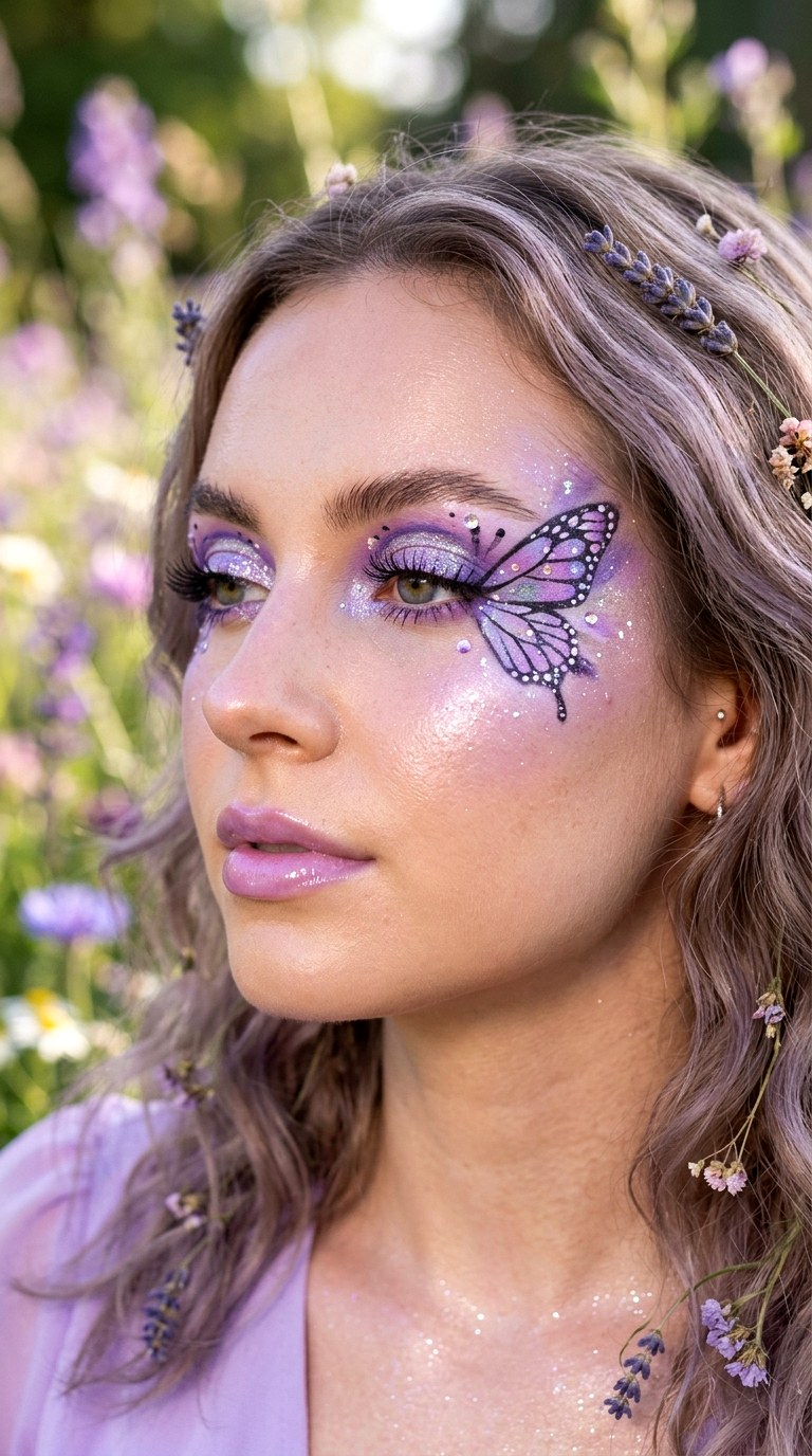Lavender Butterfly Makeup Look - 29 Lavender Dream Spring Makeup