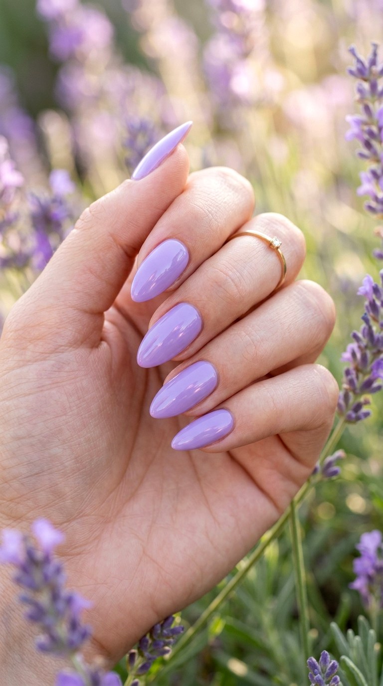 Lavender Gloss Nails - 30 Gorgeous Spring Nail Designs That Are Trending Right Now