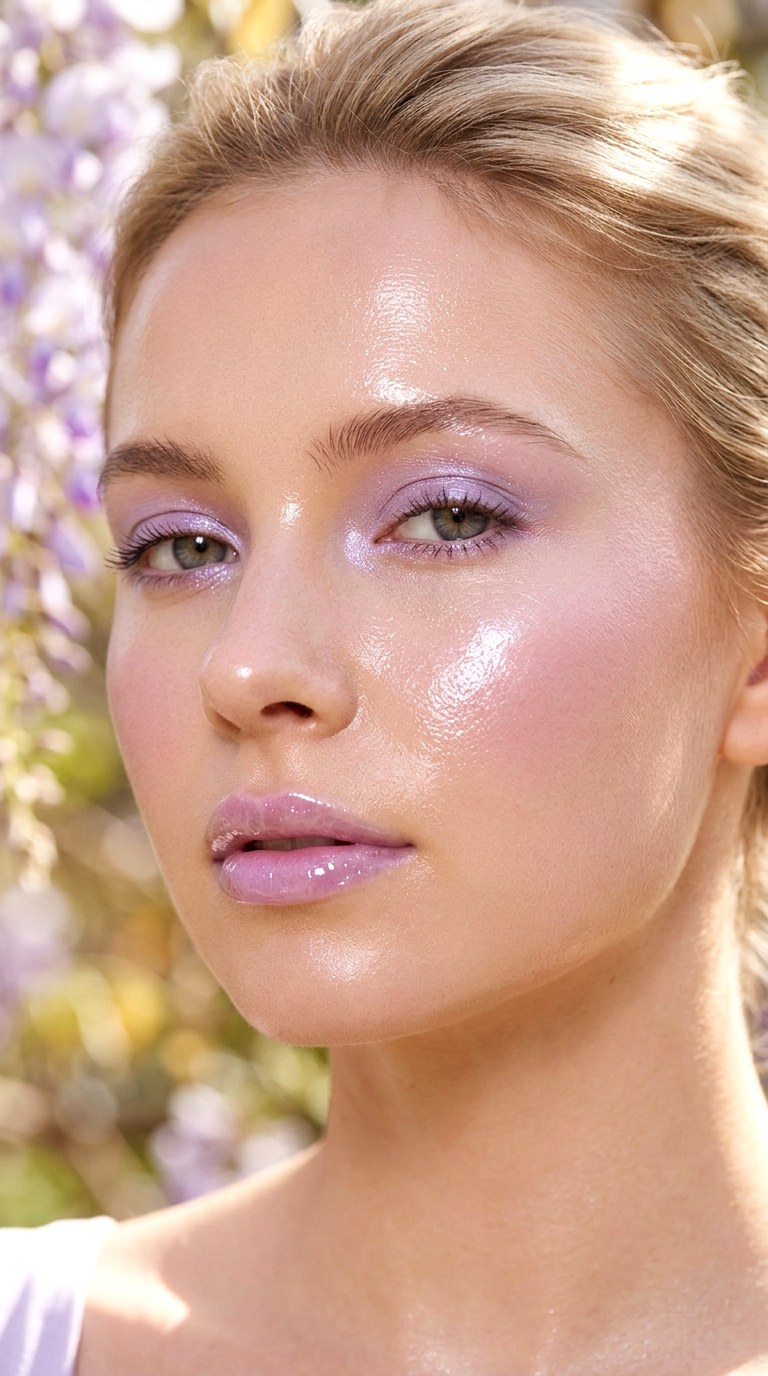 Lavender Glow Glass Skin Makeup - 29 Lavender Dream Spring Makeup