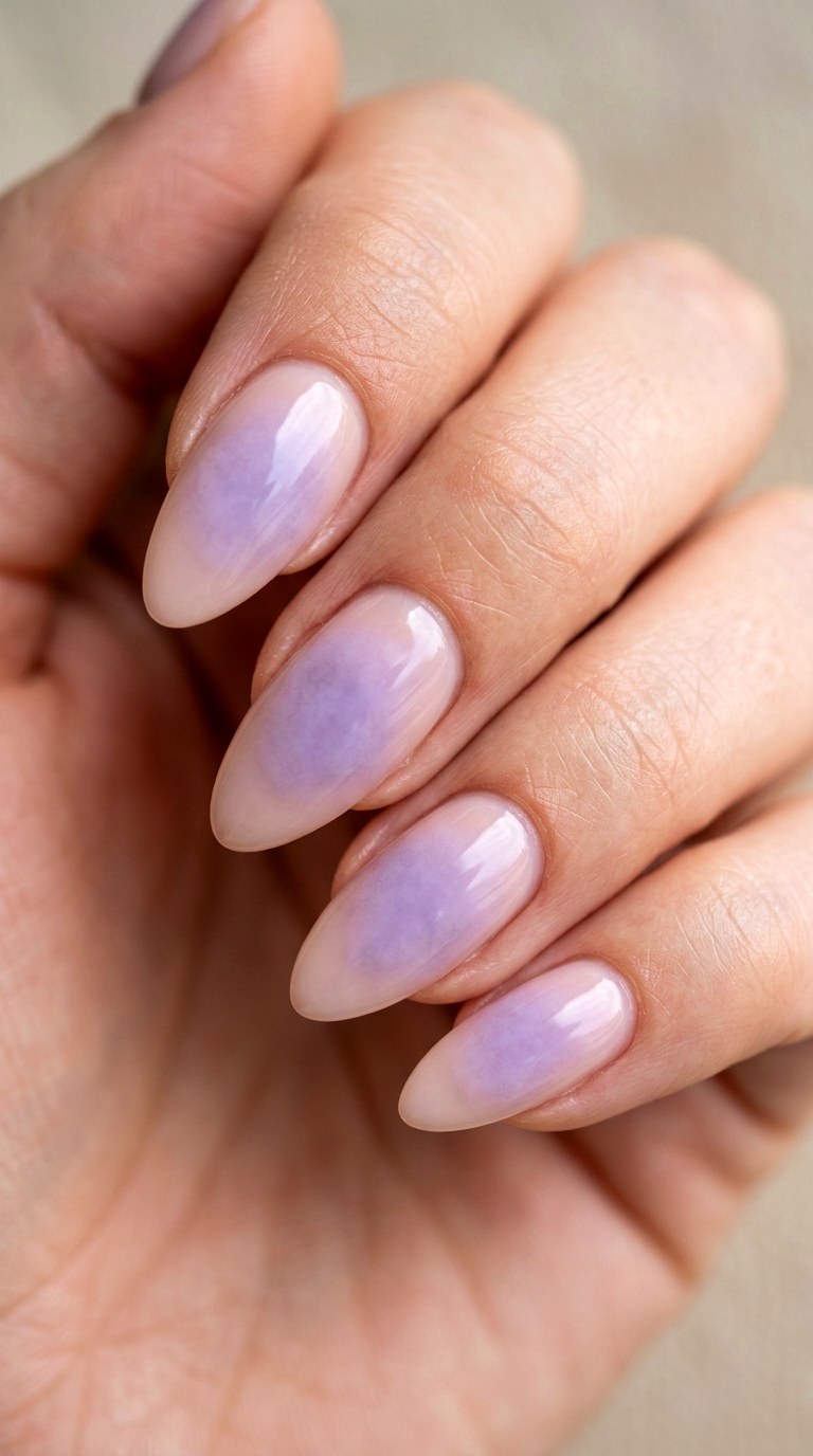 Lavender Haze Gradient - 25 Elegant Spring Ombre Nails