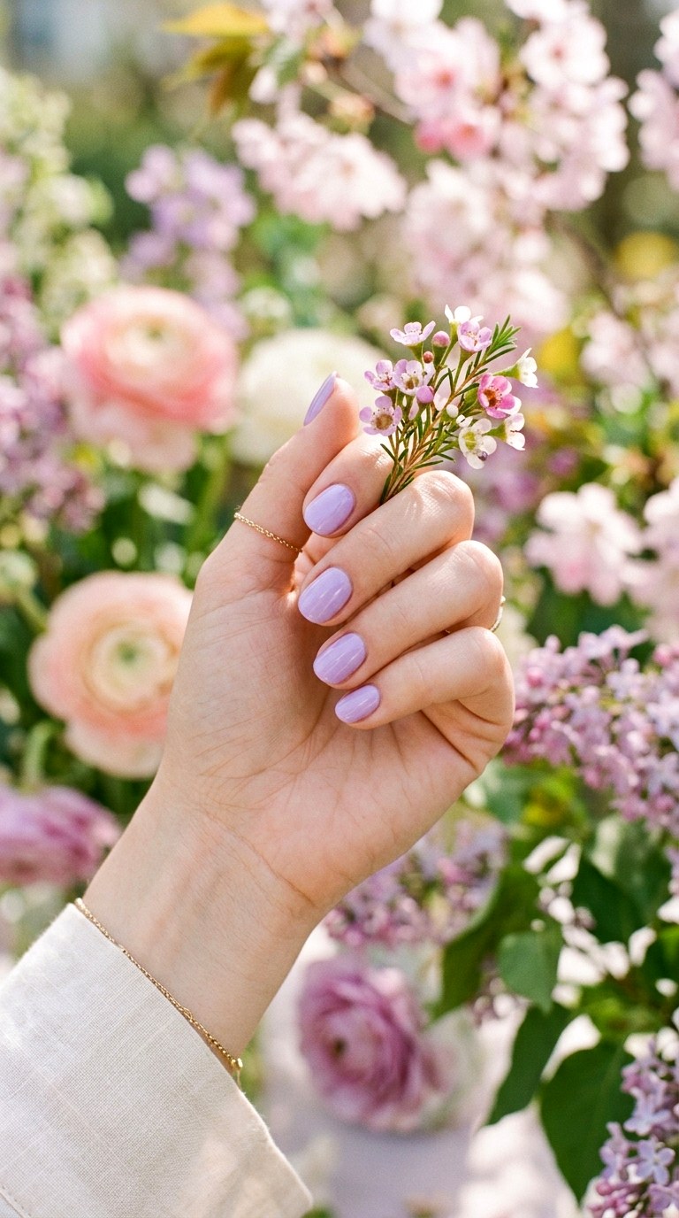 Lavender Short Nails - 28 Short Spring Nail Designs That Are Cute and Practical