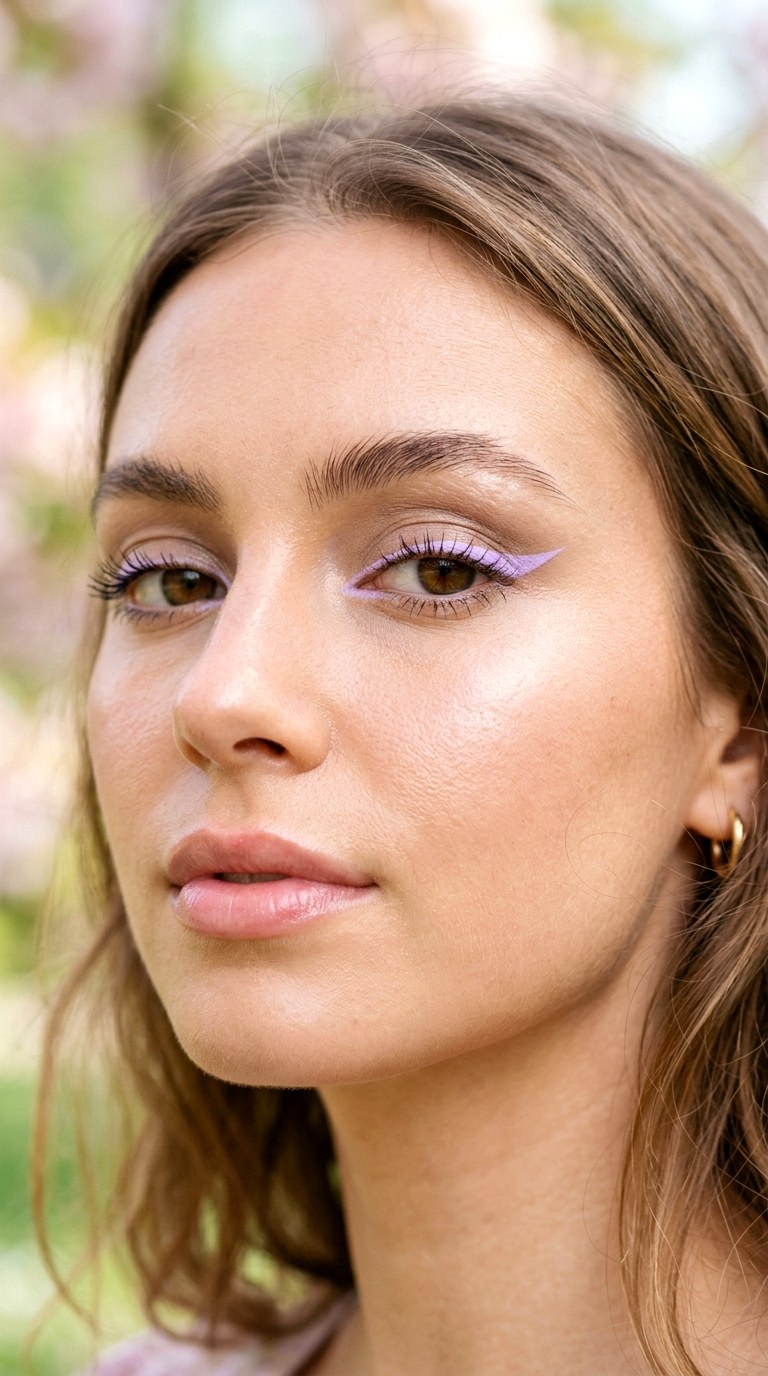 Lavender Winged Eyeliner Look - 29 Lavender Dream Spring Makeup