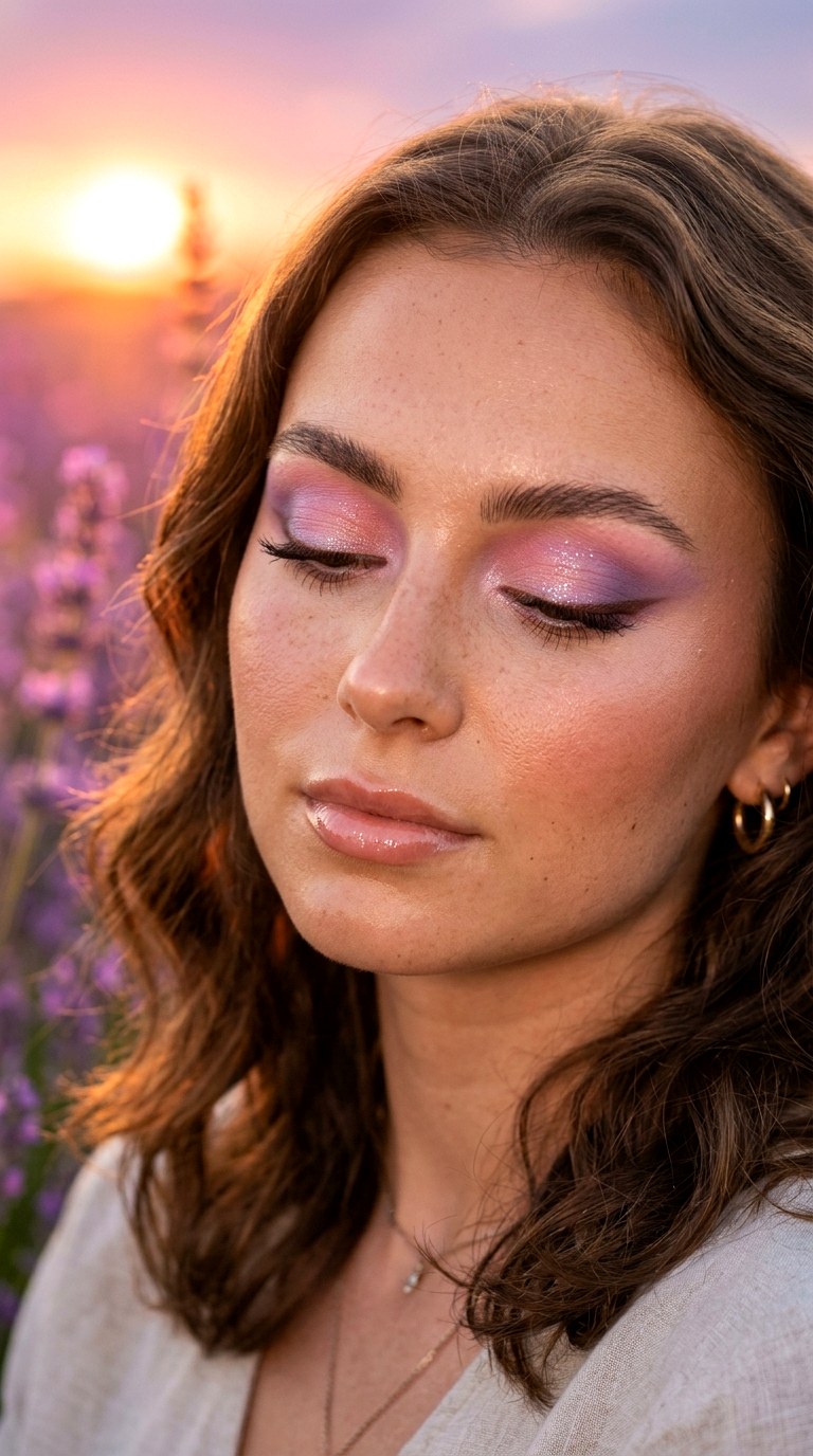 Lavender and Pink Sunset Eyes - 29 Lavender Dream Spring Makeup
