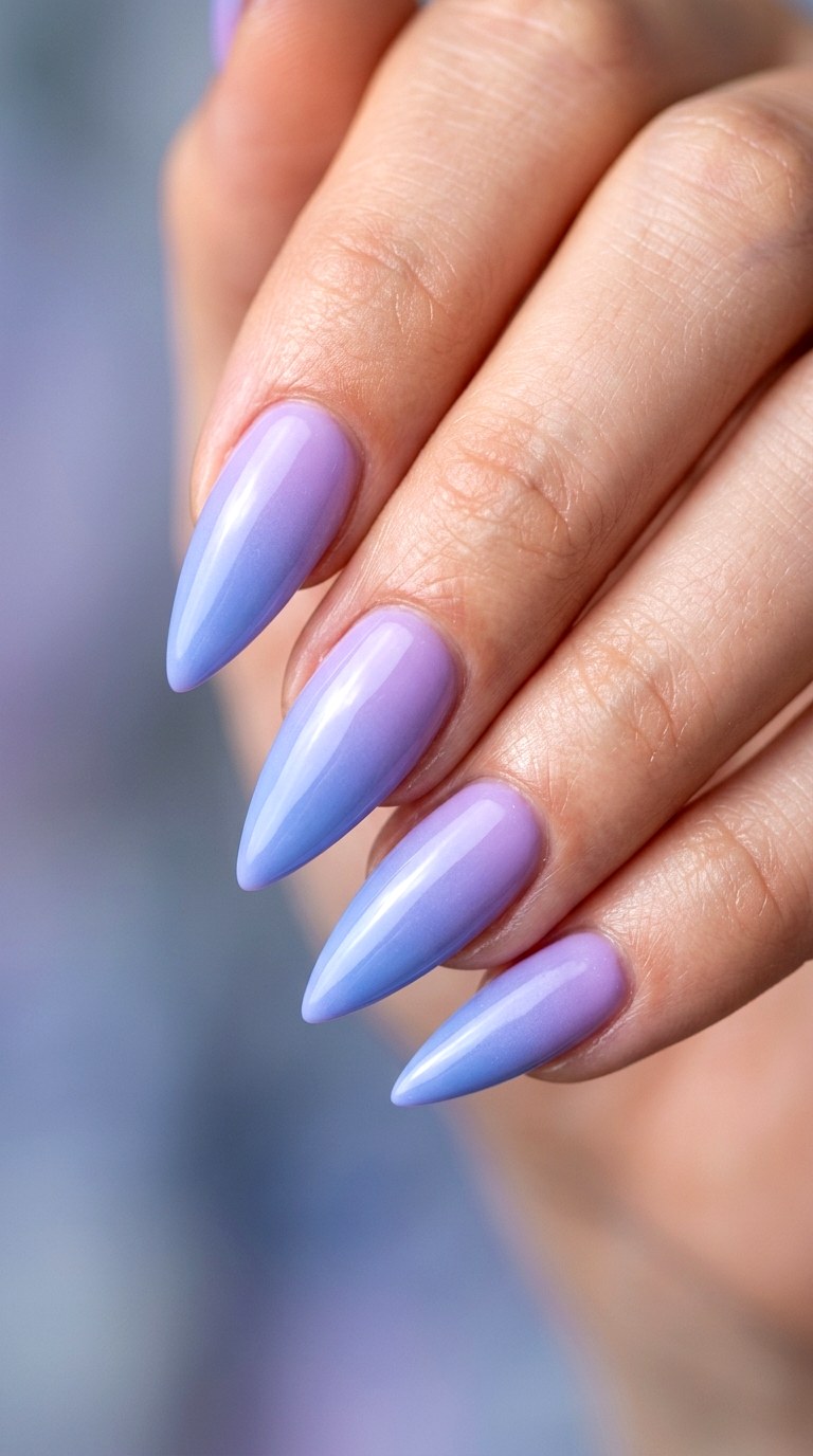 Lavender to Periwinkle Blue - 29 Pastel Spring Ombre Nails