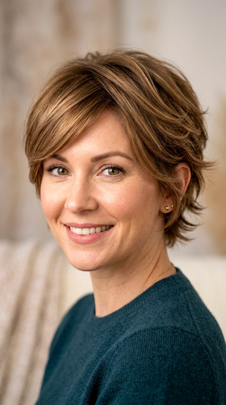Layered Pixie with Side Swept Bangs - 29 hairstyle ideas