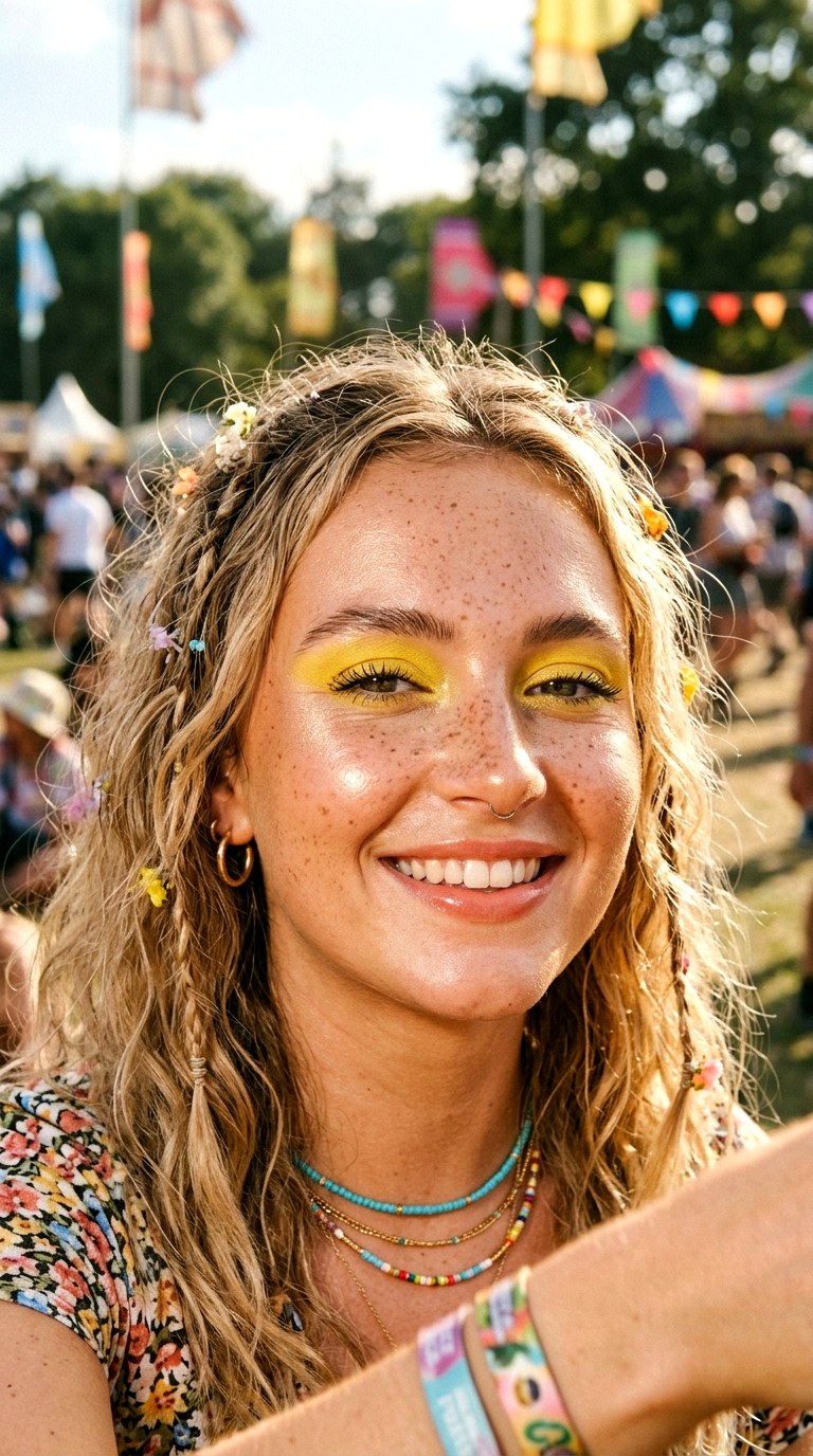Lemon Freckled Festival Look - 22 Summer Citrus Pop Eyes Lemon, Orange & Lime Shades