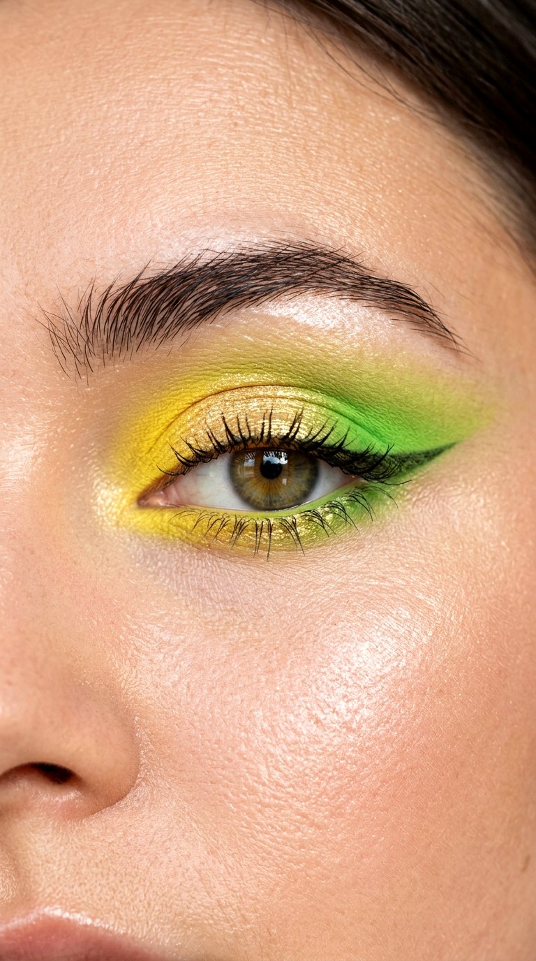 Lemon and Lime Ombre Lids - 22 Summer Citrus Pop Eyes Lemon, Orange & Lime Shades