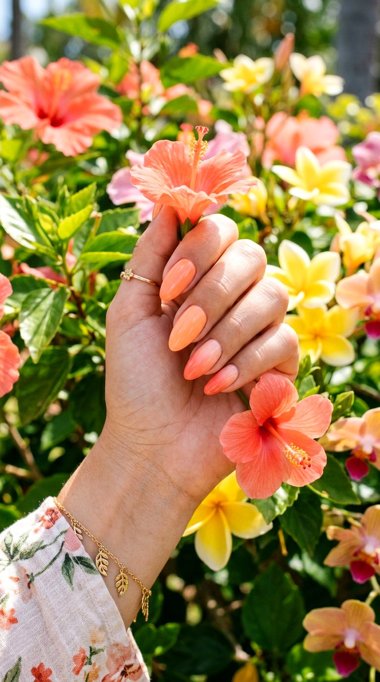 Light Coral Orange - 20 Spring Nail Colors That Will Instantly Brighten Your Look
