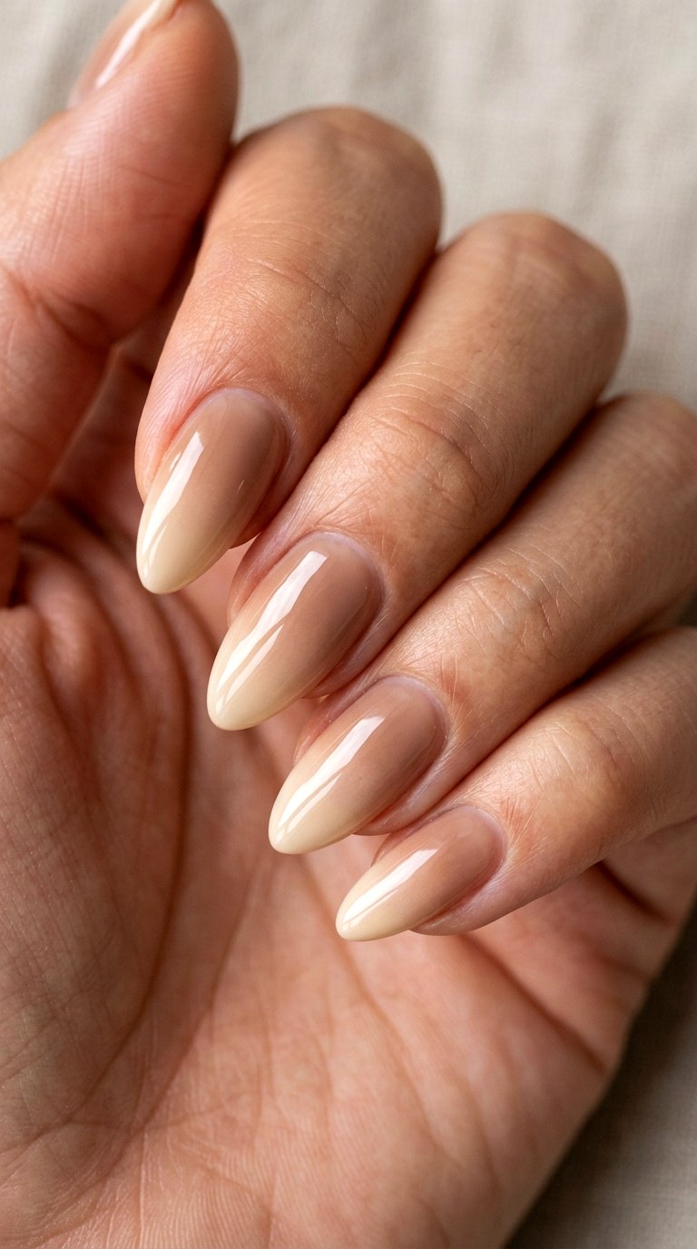 Light Latte to French Vanilla - 24 Light Spring Ombre Nails