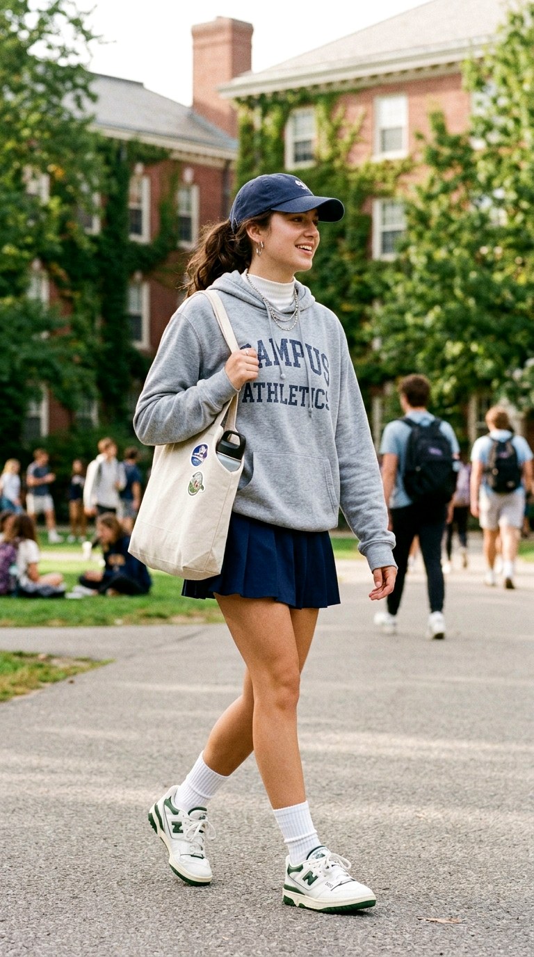Lightweight Hoodies with Tennis Skirts - 21 Stunning Spring Outfit Ideas 2026 Every Stylish Girl Will Be Wearing