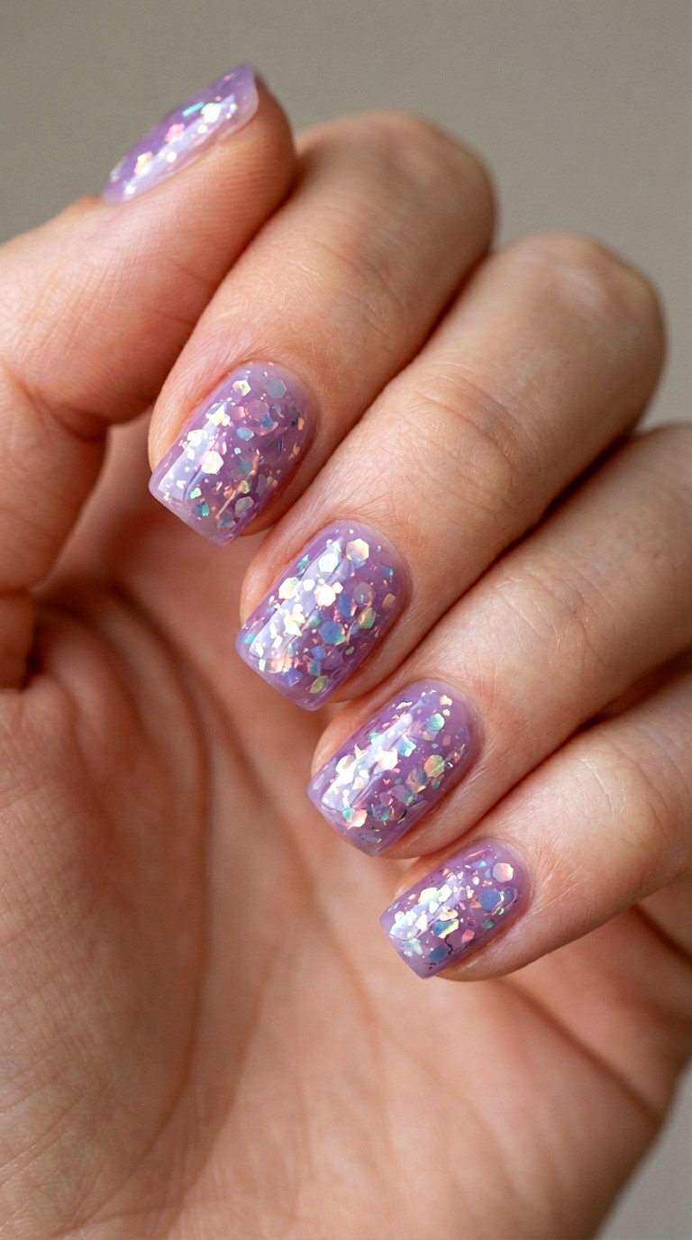 Lilac Haze Jelly Sandwich - 28 Quick Spring Color Street Nails