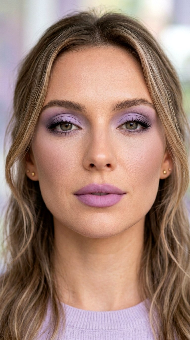 Lilac Matte Makeup Look - 29 Lavender Dream Spring Makeup