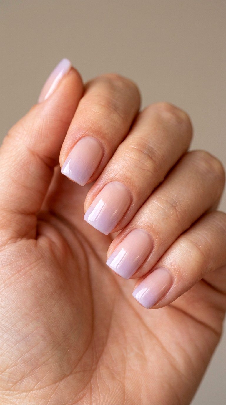 Lilac to Nude Minimalist Fade - 30 Dreamy Spring Ombre Nails