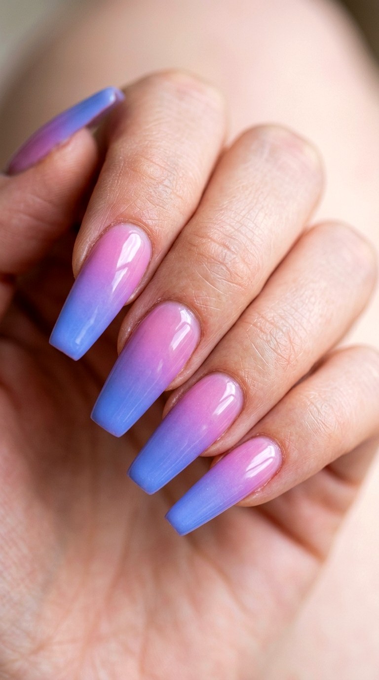 Lilac to Periwinkle Dream - 25 Elegant Spring Ombre Nails