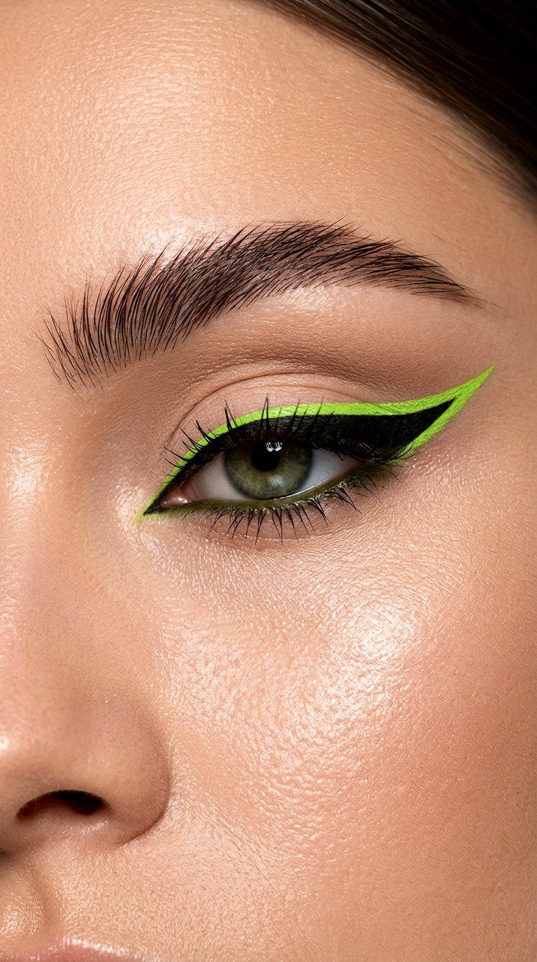 Lime and Black Cat Eye - 22 Summer Citrus Pop Eyes Lemon, Orange & Lime Shades
