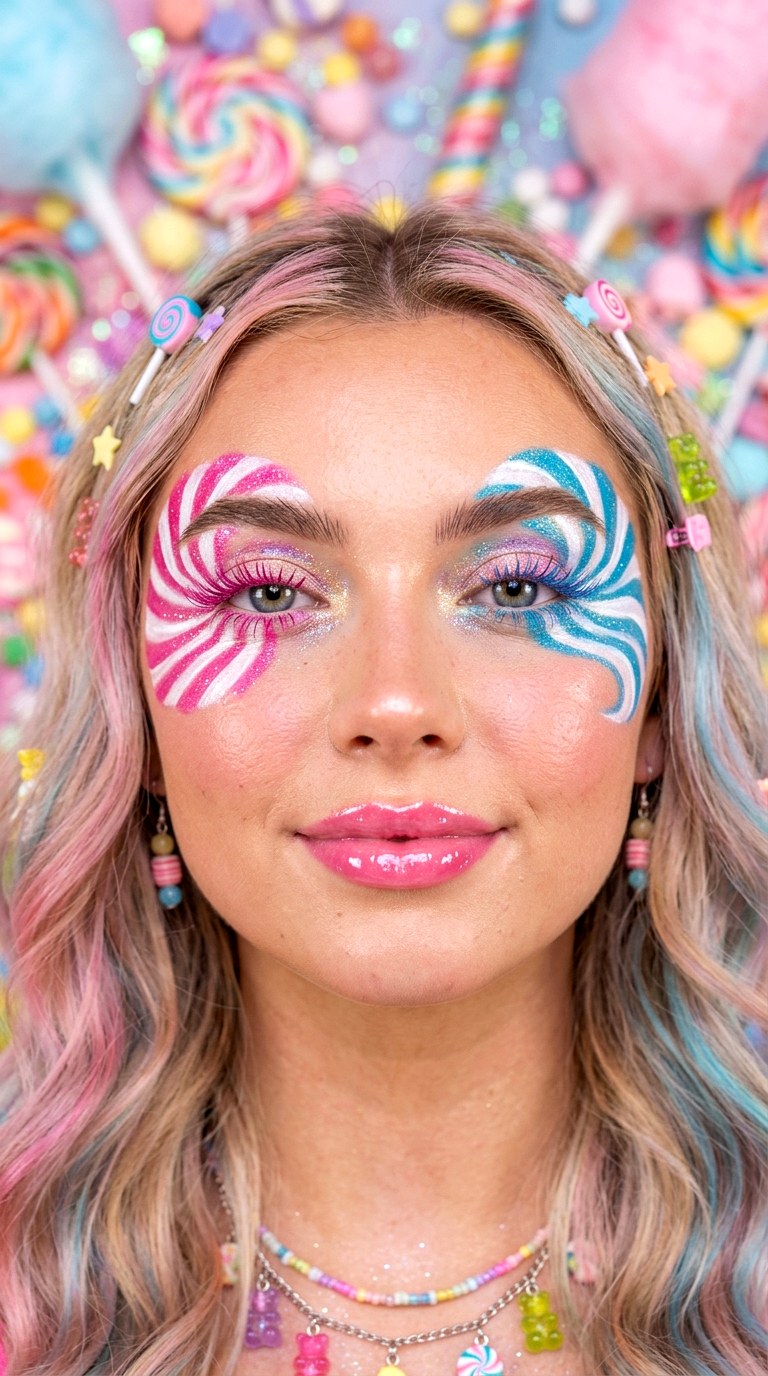 Lollipop Swirl Makeup - 23 silly makeup