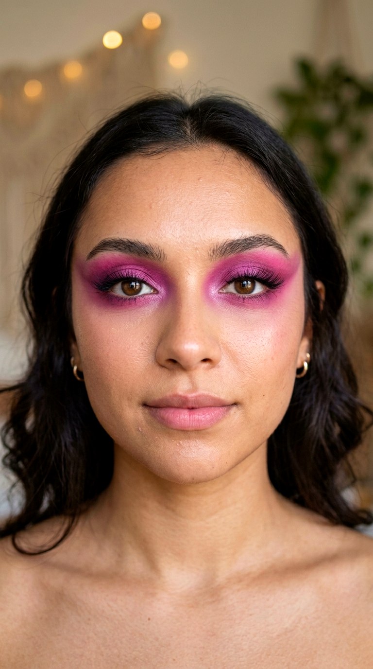 Magenta Feathered Diffused Crease - 26 colorful eye makeup