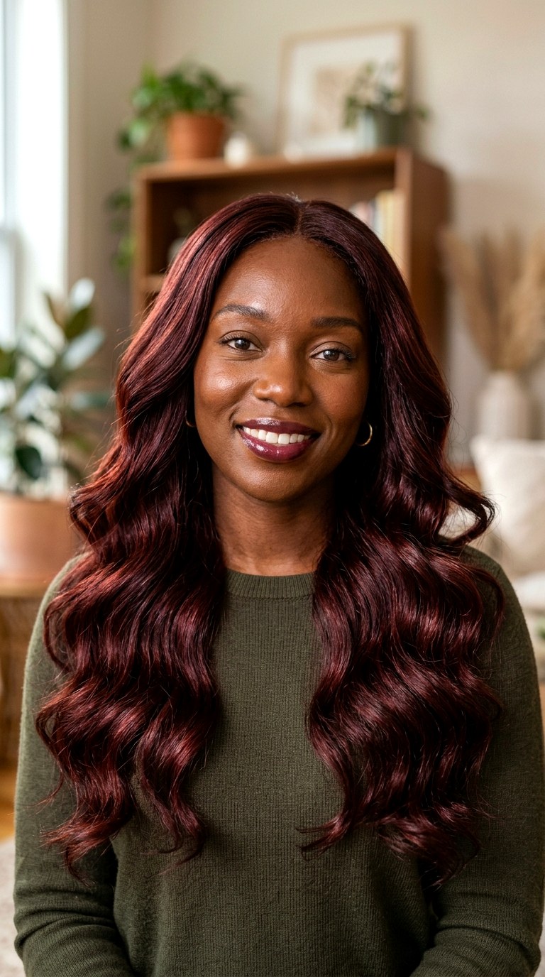 Mahogany Wine Drip - 24 hair color for brown skin