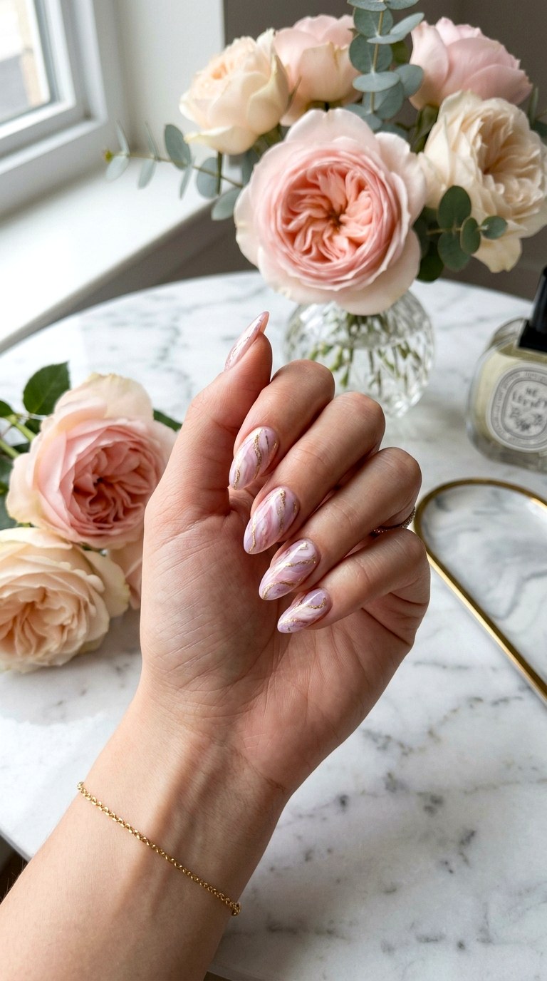 Marble Effect Spring Nails - 20 Trendy Spring Nail Art Ideas You Need to Try This Year
