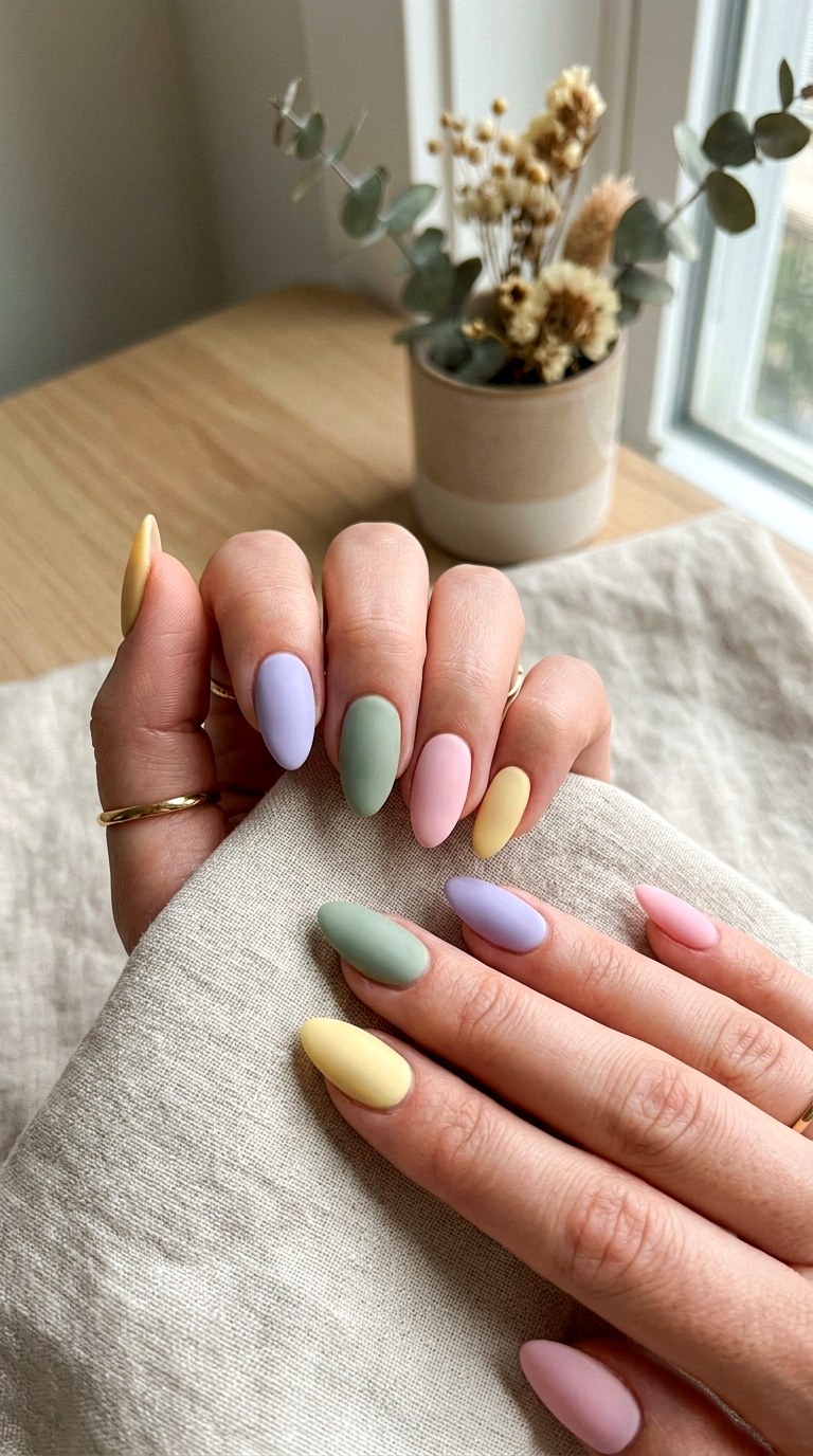 Matte Pastel Nails - 30 Aesthetic Spring Nail Designs Trending on Pinterest