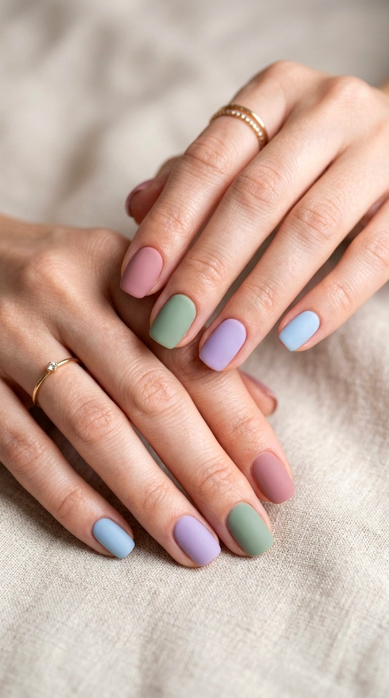 Matte Pastel Nails - 20 Trendy Spring Nail Art Ideas You Need to Try This Year