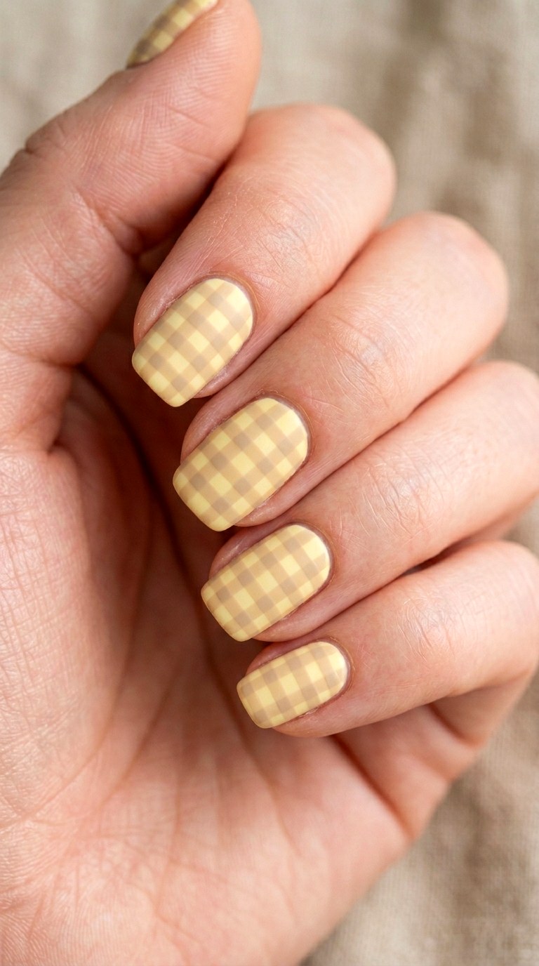 Matte Pastel Plaid - 23 Trendy Spring Color Street Nails