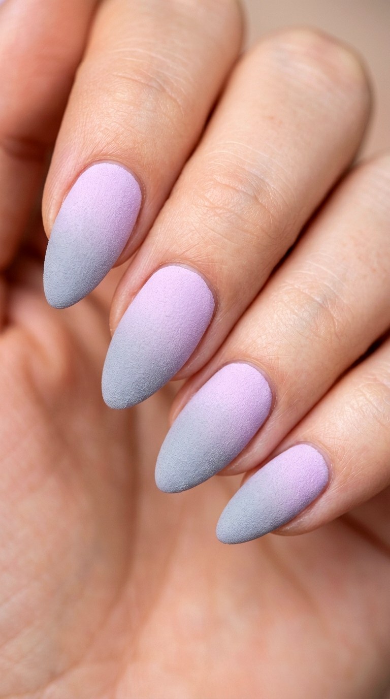 Matte Velvet Pastel Ombre - 29 Pastel Spring Ombre Nails