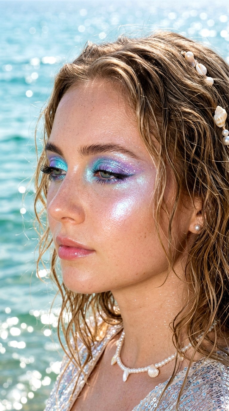 Mermaidcore Shimmer - 28 summer makeup