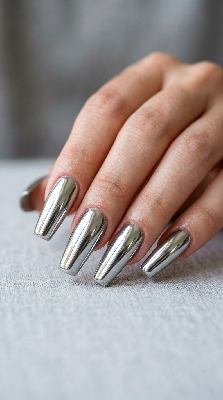 Metallic Chrome Spring Mirror - 26 At-Home Spring Color Street Nails