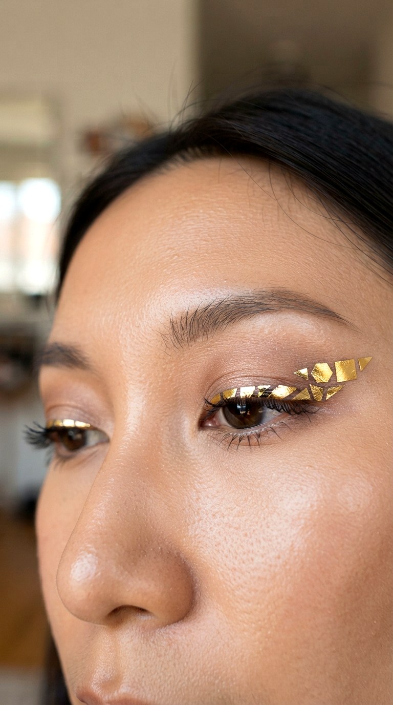 Metallic Foil Geometric Blocks makeup eyeliner - 27 makeup eyeliner