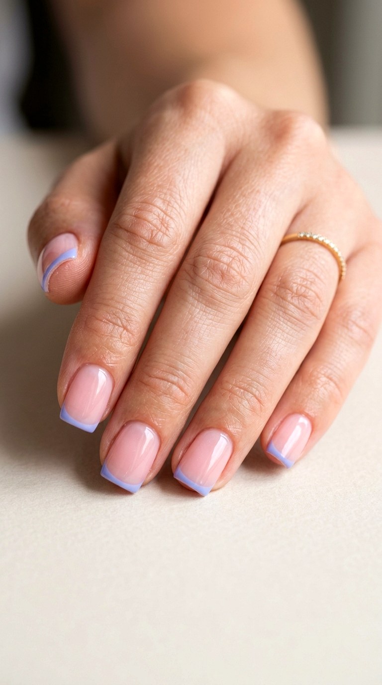 Micro French Reinvention - 30 Professional Spring Acrylic Nails