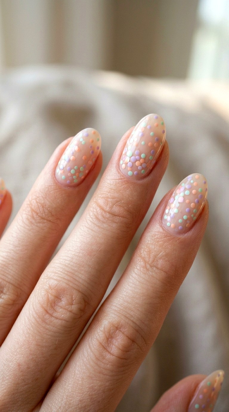 Micro Polka Dot Confetti - 25 Early Season Spring Multicolor Nails