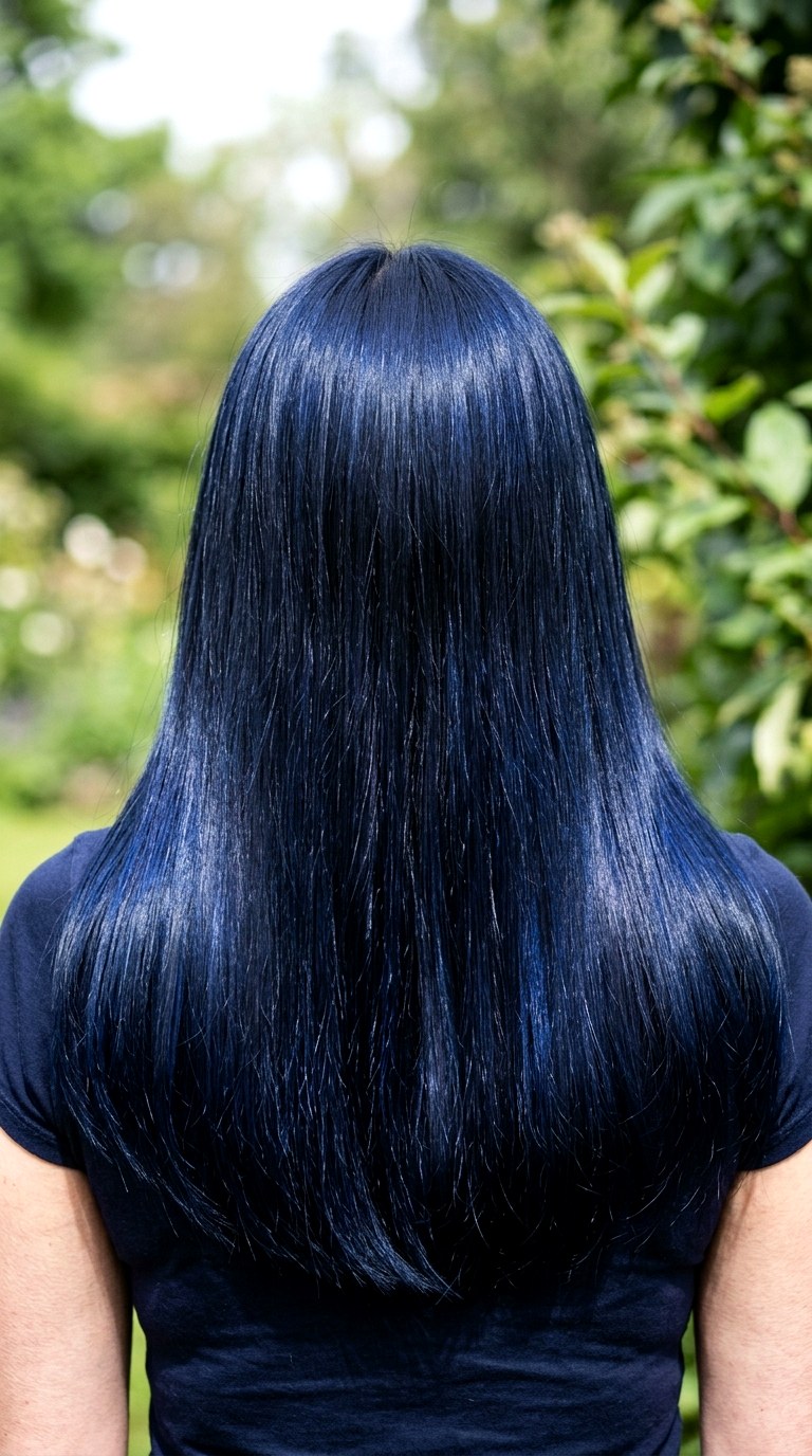 Midnight Navy Blue - 27 hair color ideas