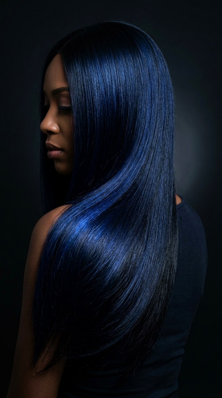 Midnight Sapphire Blue - 20 hair color ideas for brunettes