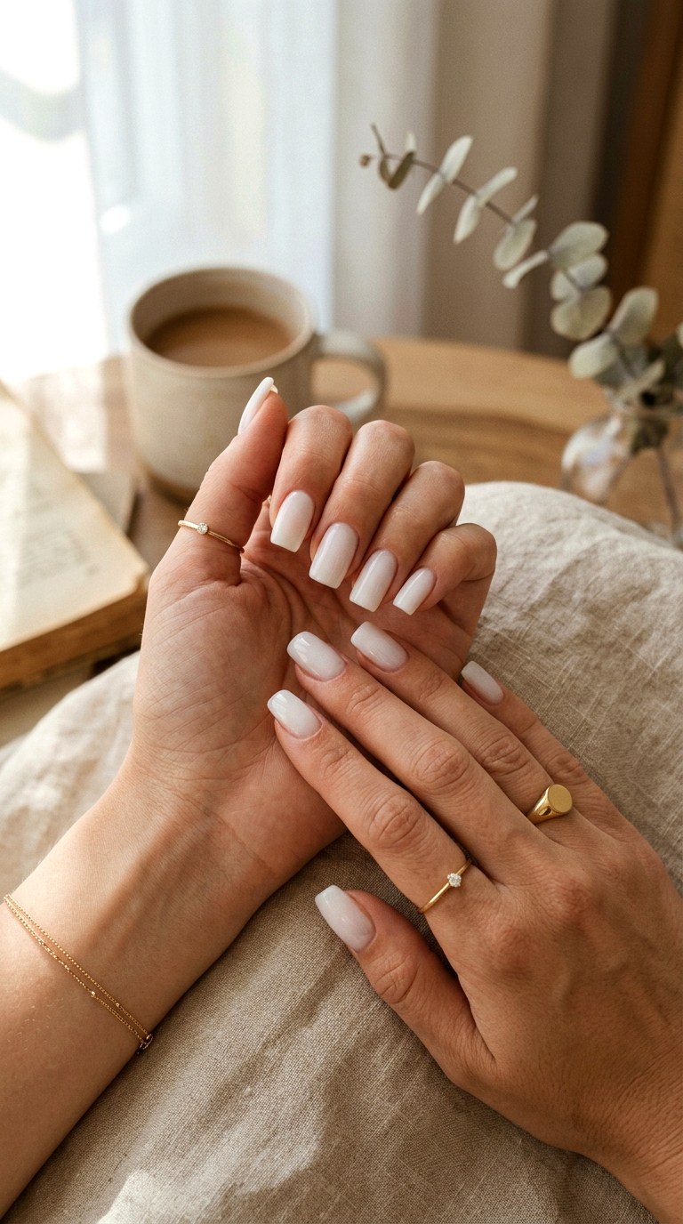 Milky White Aesthetic Nails - 30 Aesthetic Spring Nail Designs Trending on Pinterest