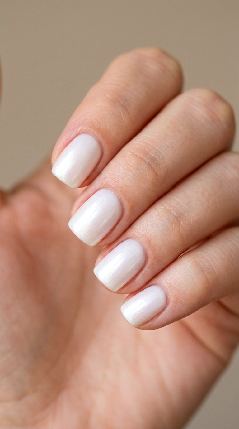 Milky White Glossy Perfection - 23 Trendy Spring Color Street Nails
