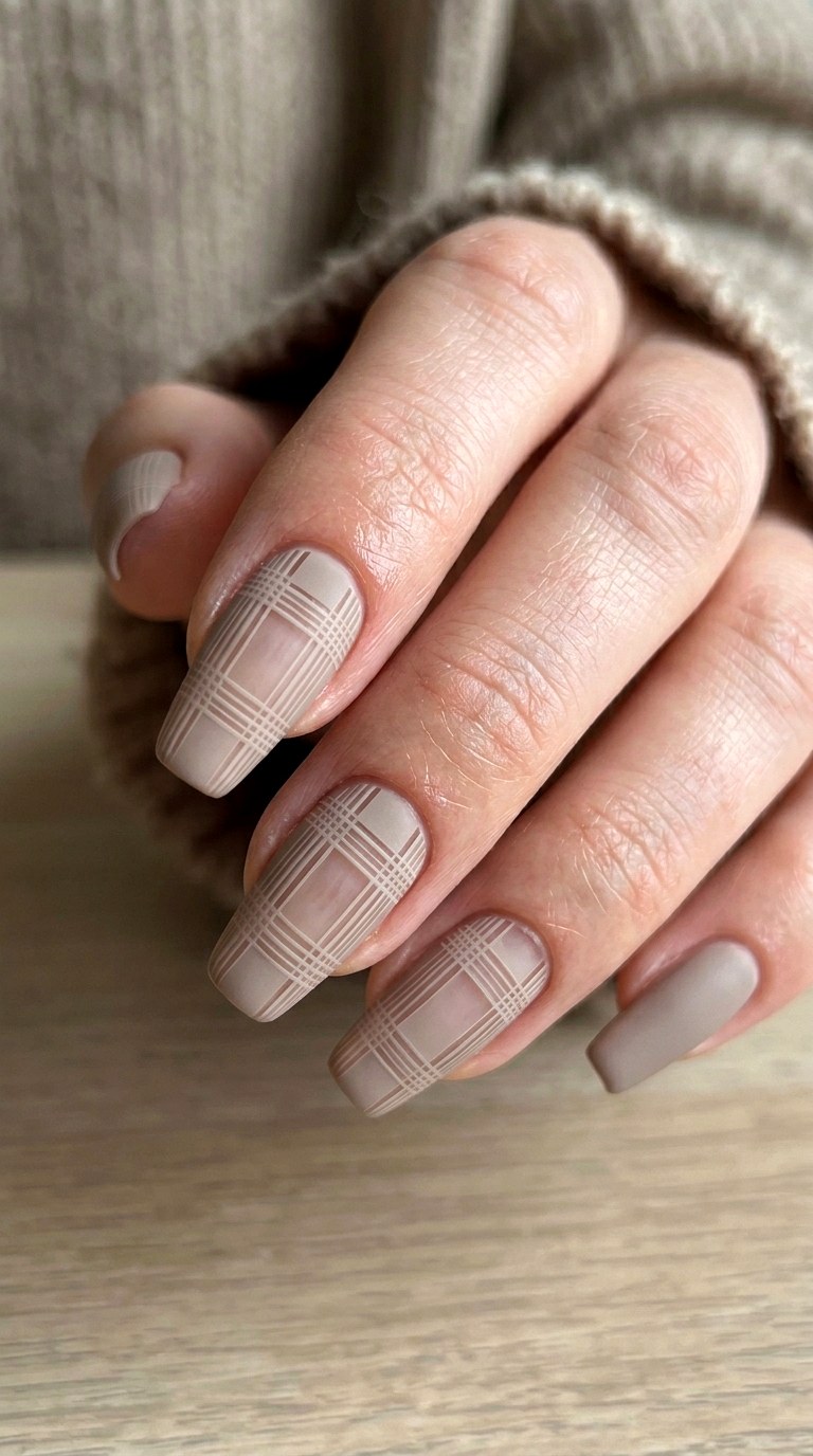 Minimalist Crosshatch Shadows - 29 Fine-Line Spring Acrylic Nails