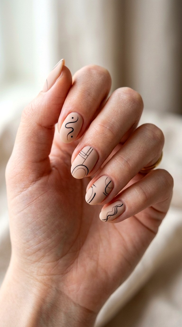 Minimalist Line Art Nails - 23 Trendy Spring Nail Art Ideas You Need to Try This Year