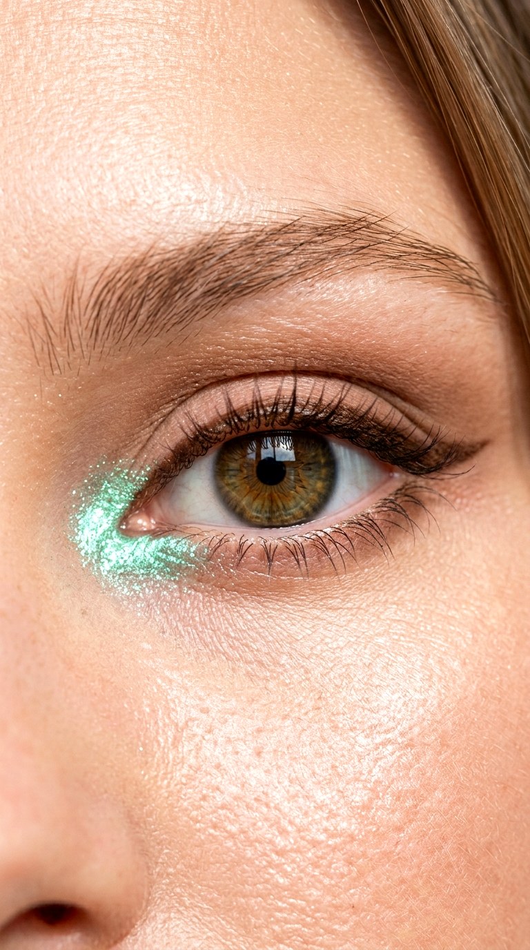 Mint Green Inner Corner Glow - 25 colorful makeup ideas