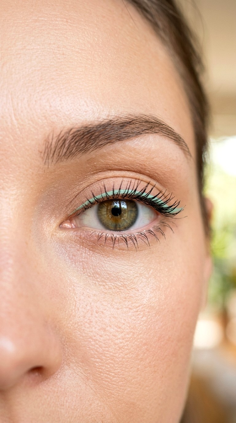 Mint Green Lash Line Accent - 26 colorful eye makeup